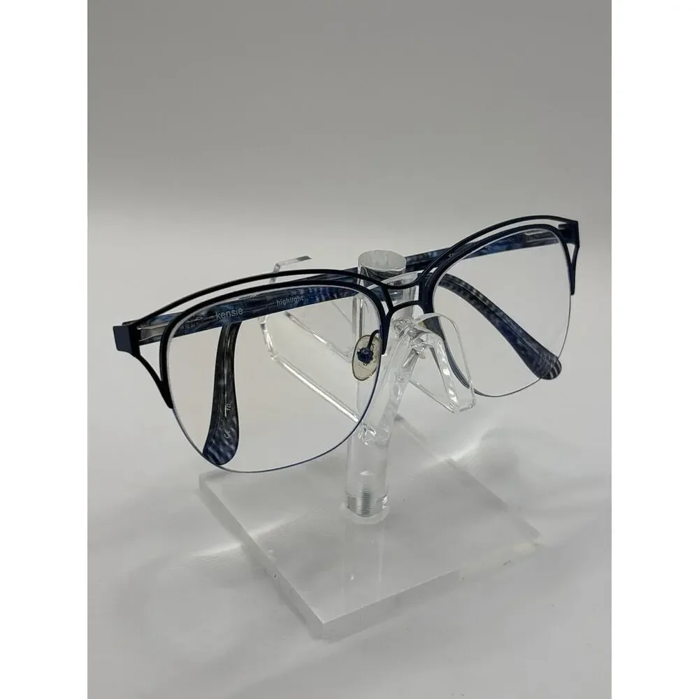 Kensie Highlighter Eyeglasses Blue Semi Rimless Frame 55-16-140 Women's